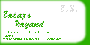 balazs wayand business card